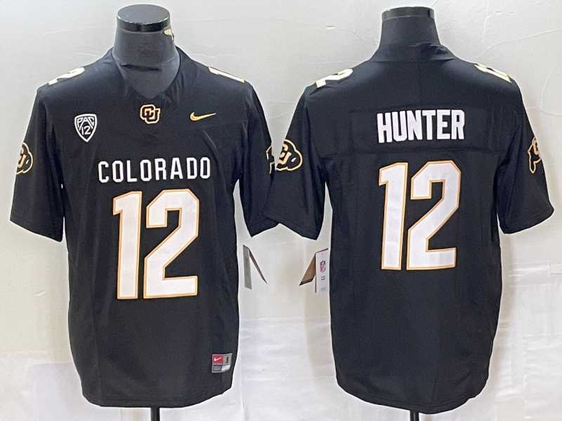 Mens Colorado Buffaloes #12 Travis Hunter Black 2023 F.U.S.E. Stitched Football Jersey->colorado buffaloes->NCAA Jersey